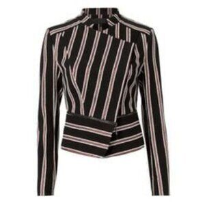 INTERMIX Cotton Cropped "Lisa" Striped Jacket